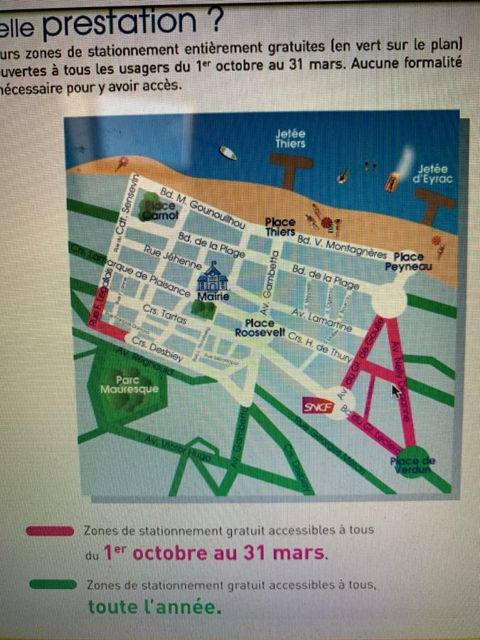 Le Central Plage - Commerce - Marche A 2 Pas Leilighet Arcachon Eksteriør bilde